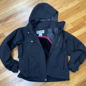 Columbia very warm winter jacket hood snaps on and off size medium